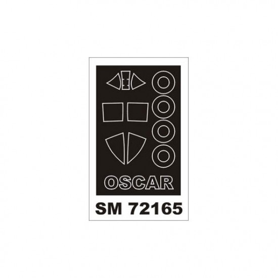 1/72 Nakajima Ki-43 Oscar Paint Mask for Hasegawa kit (outside) 1/72 Nakajima Ki-43 Oscar Paint Mask for Hasegawa kit (outside)