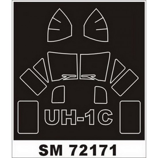 1/72 Bell UH-1C Huey Paint Mask for HobbyBoss kit (outside) 1/72 Bell UH-1C Huey Paint Mask for HobbyBoss kit (outside)