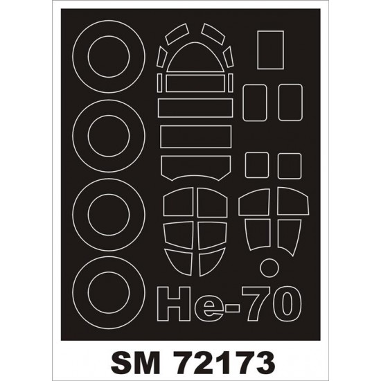 1/72 Heinkel He 70 Paint Mask for ICM kit (outside) 1/72 Heinkel He 70 Paint Mask for ICM kit (outside)