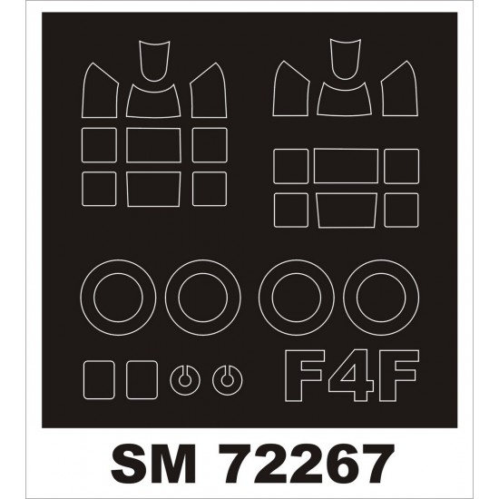 1/72 Grumman F4F-4 Wildcat Paint Mask for Airfix kit 1/72 Grumman F4F-4 Wildcat Paint Mask for Airfix kit