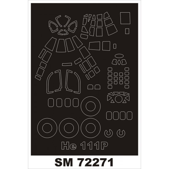 1/72 Heinkel He-111P Paint Mask for Airfix kit 1/72 Heinkel He-111P Paint Mask for Airfix kit
