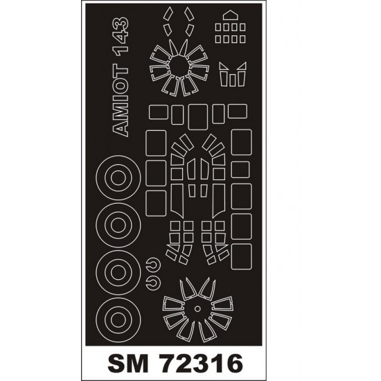 1/72 Amiot 143 Paint Masks for Heller Kit (Outside) 1/72 Amiot 143 Paint Masks for Heller Kit (Outside)
