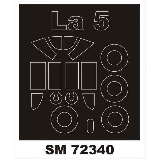 1/72 Lavochkin La-5 Paint Masking for Clear Prop Models kits (outside) 1/72 Lavochkin La-5 Paint Masking for Clear Prop Models kits (outside)