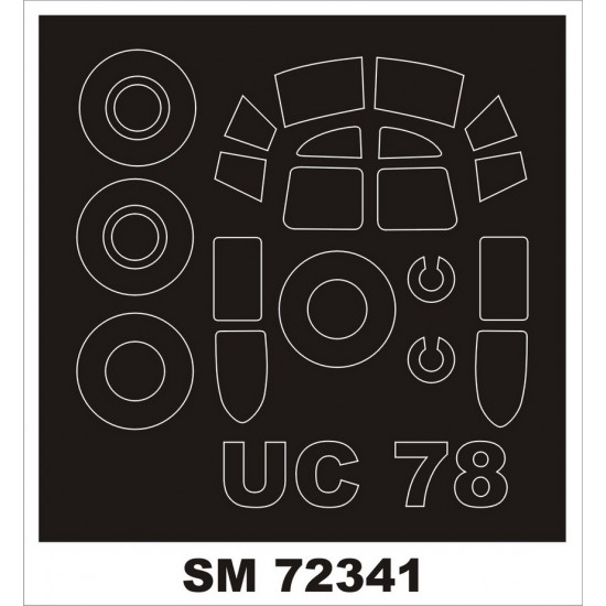 1/72 Cessna UC-78 Bobcat Paint Masking for KP kits (outside) 1/72 Cessna UC-78 Bobcat Paint Masking for KP kits (outside)