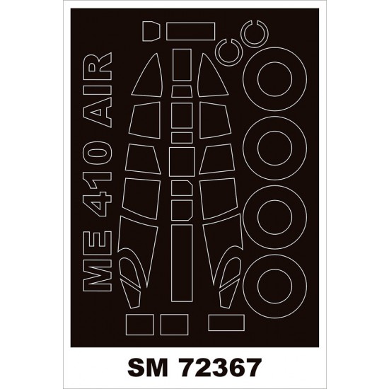 1/72 Me 410U-2/U-4 Canopy Masks (outside) for Airfix kits 1/72 Me 410U-2/U-4 Canopy Masks (outside) for Airfix kits