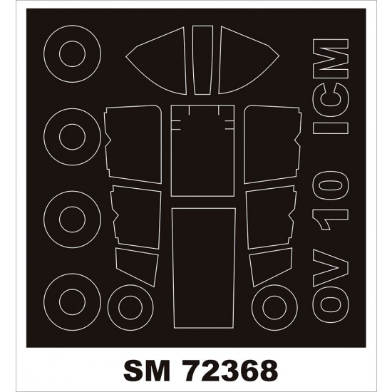 1/72 OV-10D Canopy Masks (outside) for ICM kits 1/72 OV-10D Canopy Masks (outside) for ICM kits