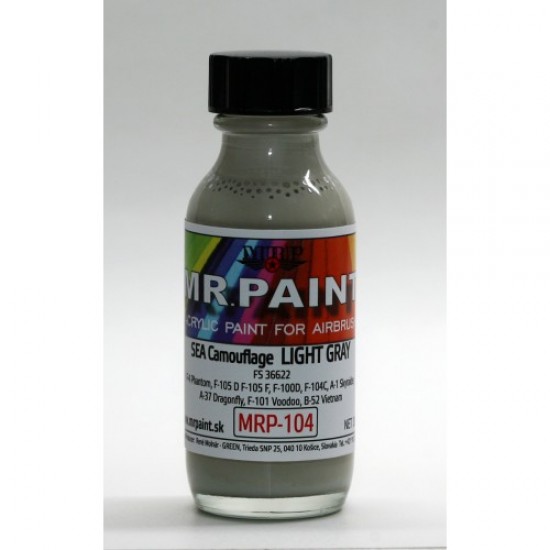 Acrylic Lacquer Paint - SEA Camouflage Light Gray (FS 36622) 30ml Acrylic Lacquer Paint - SEA Camouflage Light Gray (FS 36622) 30ml