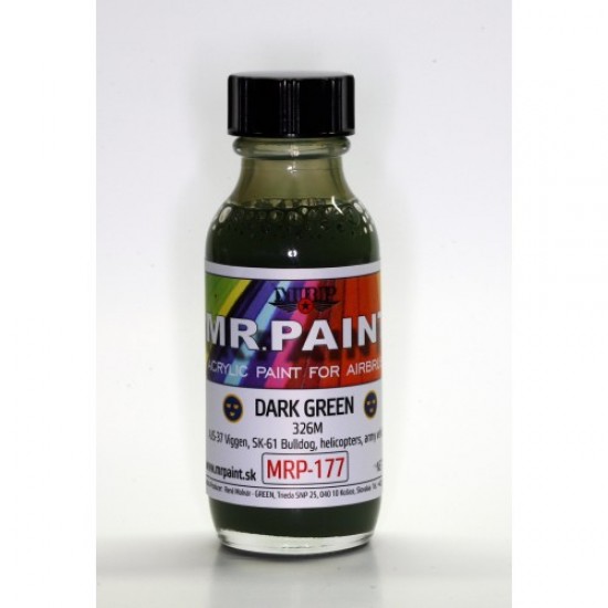 Acrylic Lacquer Paint - Dark Green 326M 30ml Acrylic Lacquer Paint - Dark Green 326M 30ml