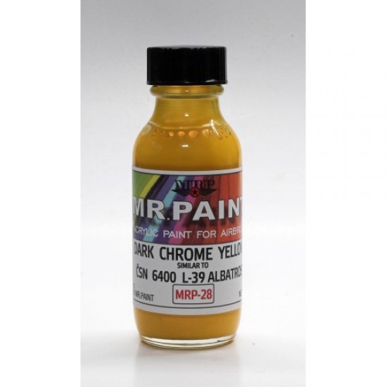 Acrylic Lacquer Paint - Dark Chrome Yellow (CSN 6400) 30ml Acrylic Lacquer Paint - Dark Chrome Yellow (CSN 6400) 30ml