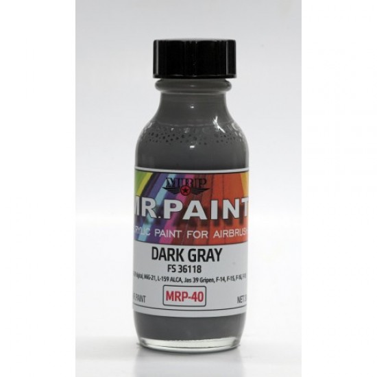 Acrylic Lacquer Paint - Dark Gray (FS 36118) 30ml Acrylic Lacquer Paint - Dark Gray (FS 36118) 30ml