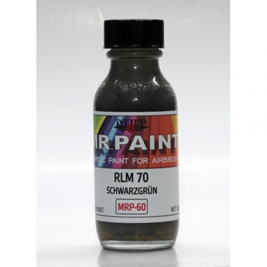 Acrylic Lacquer Paint - RLM 70 Schwarzgrun 30ml Acrylic Lacquer Paint - RLM 70 Schwarzgrun 30ml