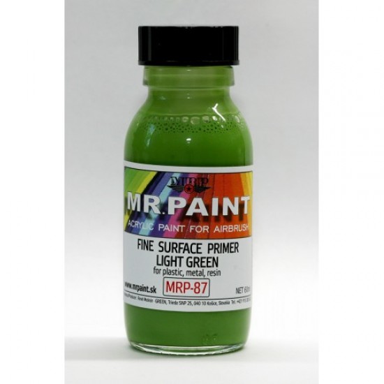 Acrylic Lacquer Paint - Fine Surface Primer - Light Green 60ml Acrylic Lacquer Paint - Fine Surface Primer - Light Green 60ml