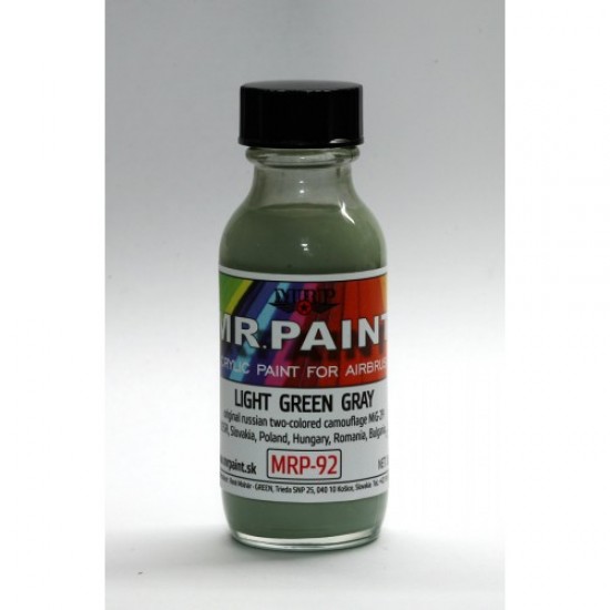 Acrylic Lacquer Paint - Light Green Gray for Mikoyan MiG-29 Camouflage 30ml Acrylic Lacquer Paint - Light Green Gray for Mikoyan MiG-29 Camouflage 30ml