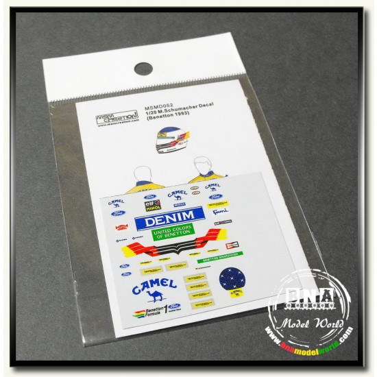 1/20 M.Schumacher Decals (Benetton 1993) 1/20 M.Schumacher Decals (Benetton 1993)