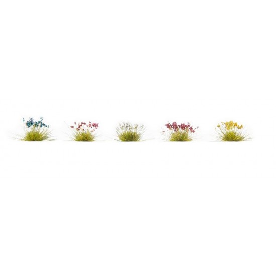 HO, TT, N, O Flowers (250pcs, red, blue, yellow, pink and white) HO, TT, N, O Flowers (250pcs, red, blue, yellow, pink and white)