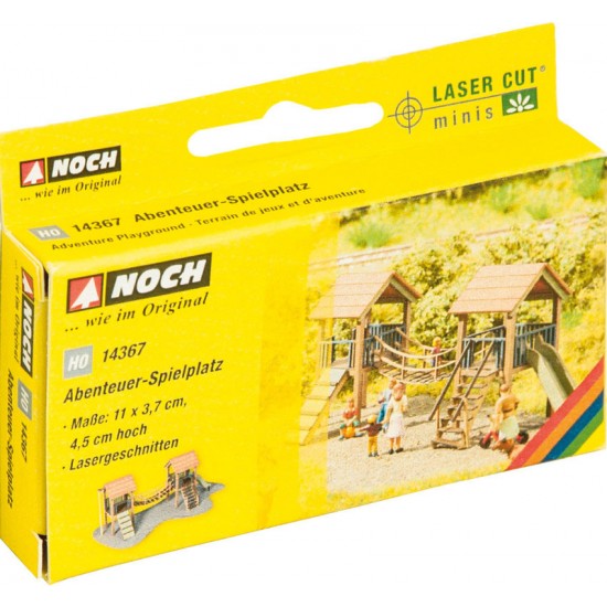 HO Scale Adventure Playground (Length: 110mm, Width: 37mm, Height: 45mm)