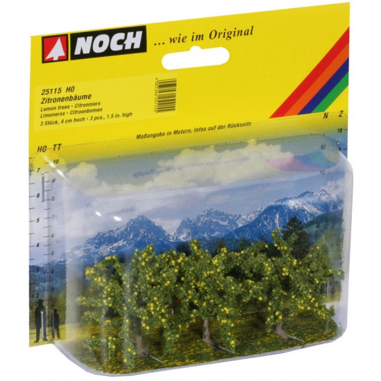 HO/TT/N Scale Lemon Tree (3pcs, height: 40mm) HO/TT/N Scale Lemon Tree (3pcs, height: 40mm)