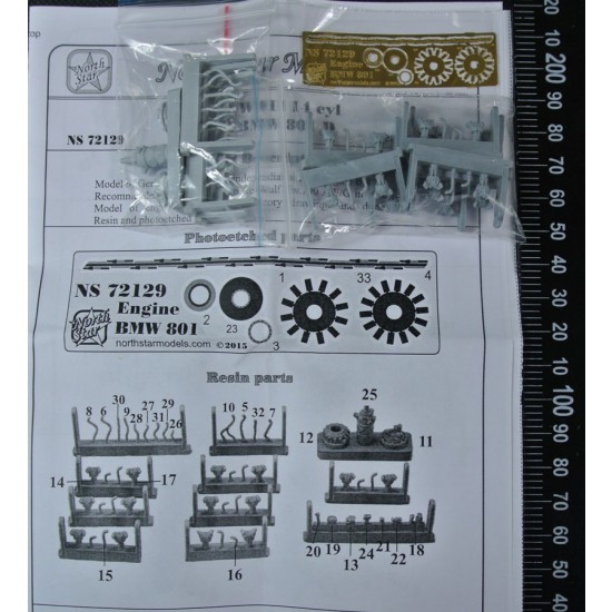 1/72 WWII German 14-cylinder-radial Aircraft Engine BMW 801 D 1/72 WWII German 14-cylinder-radial Aircraft Engine BMW 801 D