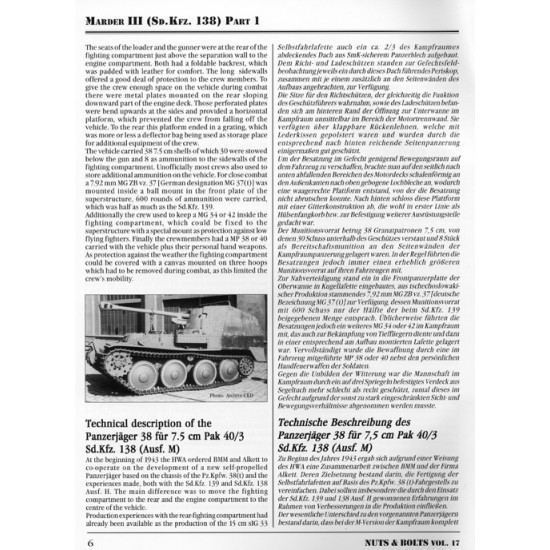 Nuts & Bolts Vol.17 - Sdkfz.138 7.5cm Pak40/3 Marder III Part.1 Ausfuhrung M (128 pages) Nuts & Bolts Vol.17 - Sdkfz.138 7.5cm Pak40/3 Marder III Part.1 Ausfuhrung M (128 pages)