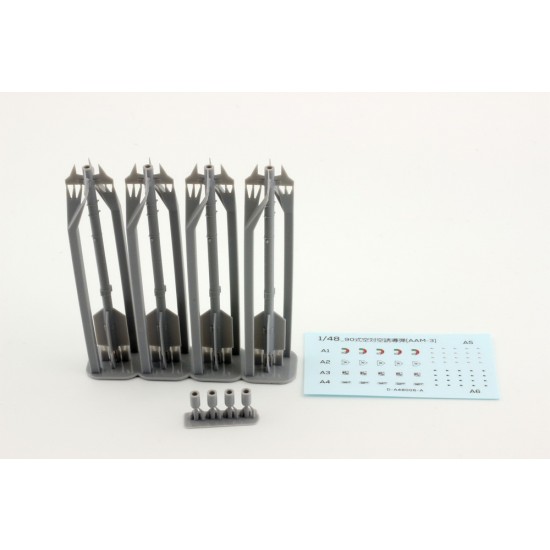 1/48 AAM-3 Short-range All-aspect Air-to-air Missile (4pcs) 1/48 AAM-3 Short-range All-aspect Air-to-air Missile (4pcs)