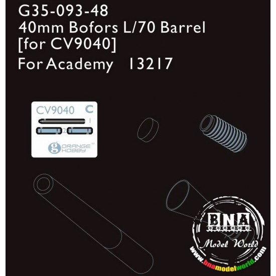 1/35 40mm Bofors L/70 Barrel (for CV9040) for Academy kit #13217 1/35 40mm Bofors L/70 Barrel (for CV9040) for Academy kit #13217