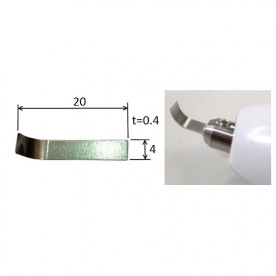 4mm L-Shaped Curving Blade for Ultrasonic Cutter ZO-91/ZO-41/ZO-40 4mm L-Shaped Curving Blade for Ultrasonic Cutter ZO-91/ZO-41/ZO-40