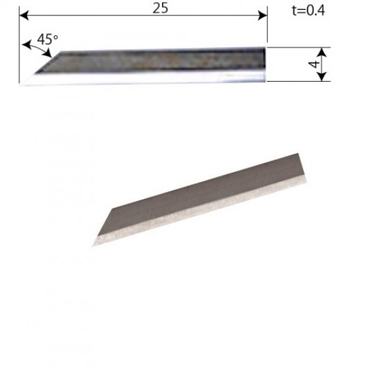 Long Blade (L: 25mm, W: 4mm, t: 0.4mm) for Ultrasonic Cutter ZO-91/ZO-41/ZO-40 Long Blade (L: 25mm, W: 4mm, t: 0.4mm) for Ultrasonic Cutter ZO-91/ZO-41/ZO-40