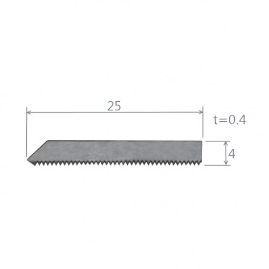 Saw Blade (L: 25mm, W: 4mm, t: 0.4mm) for Ultrasonic Cutter ZO-91/ZO-41/ZO-40