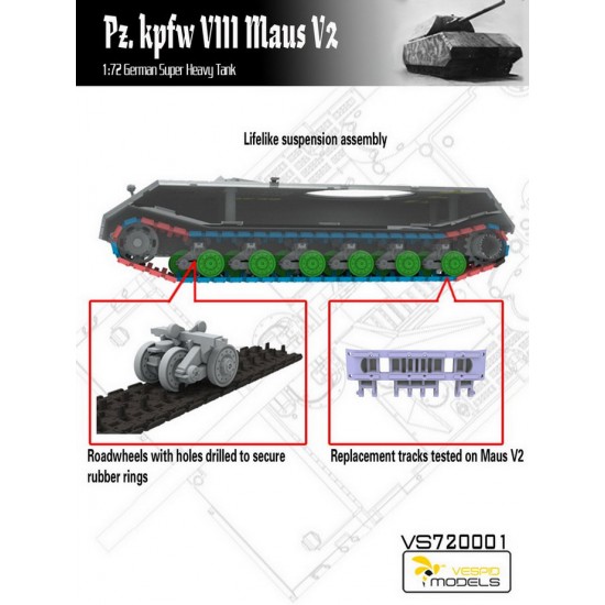 1/72 German PzKpfw VIII Maus V2 Super Heavy Tank 1/72 German PzKpfw VIII Maus V2 Super Heavy Tank