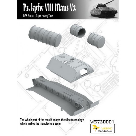 1/72 German PzKpfw VIII Maus V2 Super Heavy Tank 1/72 German PzKpfw VIII Maus V2 Super Heavy Tank