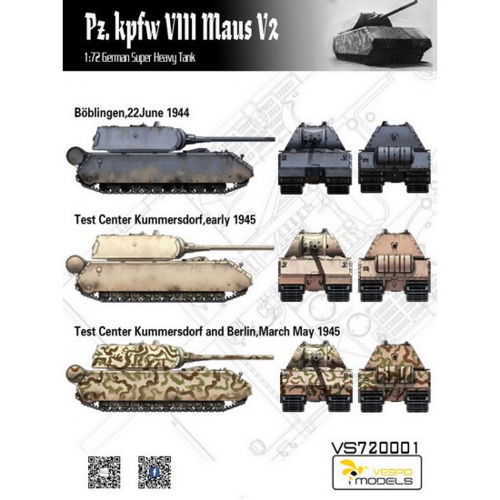 1/72 German PzKpfw VIII Maus V2 Super Heavy Tank 1/72 German PzKpfw VIII Maus V2 Super Heavy Tank