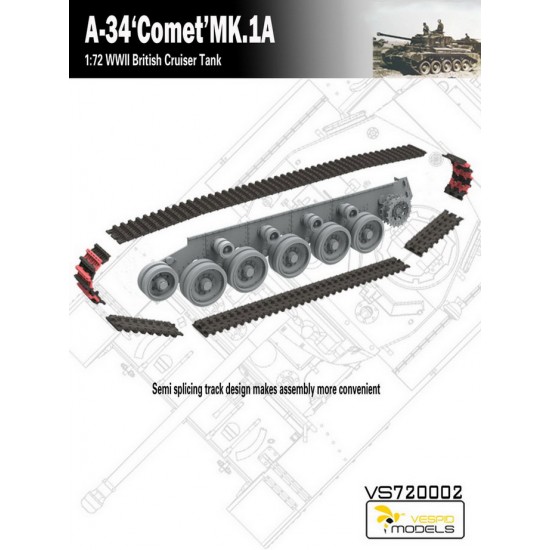 1/72 British Army A-34 Comet MK.1A Cruiser Tank 1/72 British Army A-34 Comet MK.1A Cruiser Tank