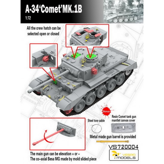 1/72 A34 Comet Mk.IB Cruiser Tank 1/72 A34 Comet Mk.IB Cruiser Tank