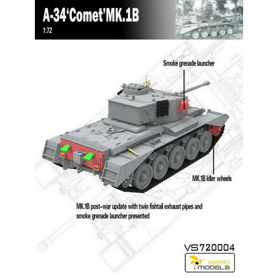 1/72 A34 Comet Mk.IB Cruiser Tank 1/72 A34 Comet Mk.IB Cruiser Tank