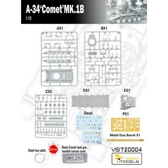 1/72 A34 Comet Mk.IB Cruiser Tank 1/72 A34 Comet Mk.IB Cruiser Tank
