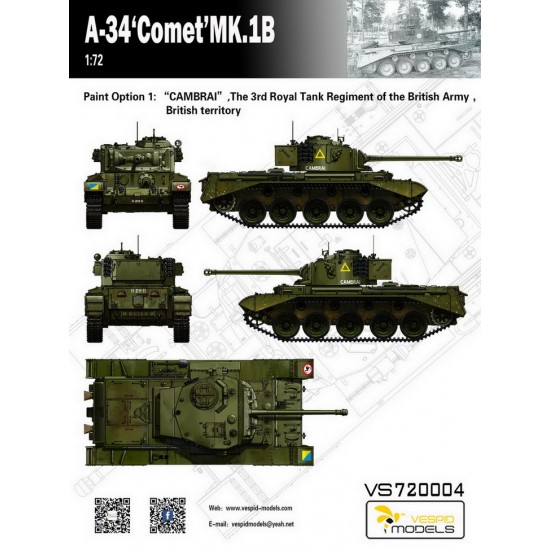 1/72 A34 Comet Mk.IB Cruiser Tank 1/72 A34 Comet Mk.IB Cruiser Tank