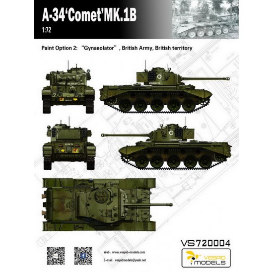 1/72 A34 Comet Mk.IB Cruiser Tank 1/72 A34 Comet Mk.IB Cruiser Tank