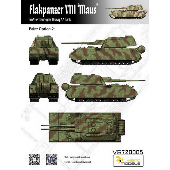 1/72 German Flakpanzer VIII Maus Super Heavy AA Tank 1/72 German Flakpanzer VIII Maus Super Heavy AA Tank