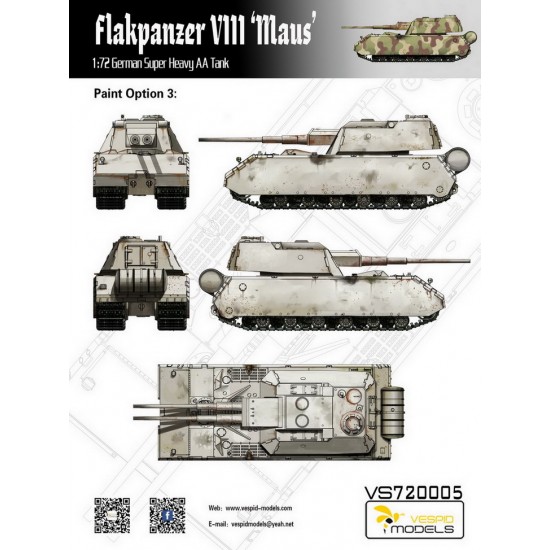 1/72 German Flakpanzer VIII Maus Super Heavy AA Tank 1/72 German Flakpanzer VIII Maus Super Heavy AA Tank