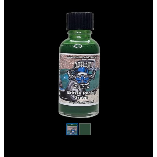 Acrylic Lacquer Paint - Solid Colour British Racing Green (30ml) Acrylic Lacquer Paint - Solid Colour British Racing Green (30ml)