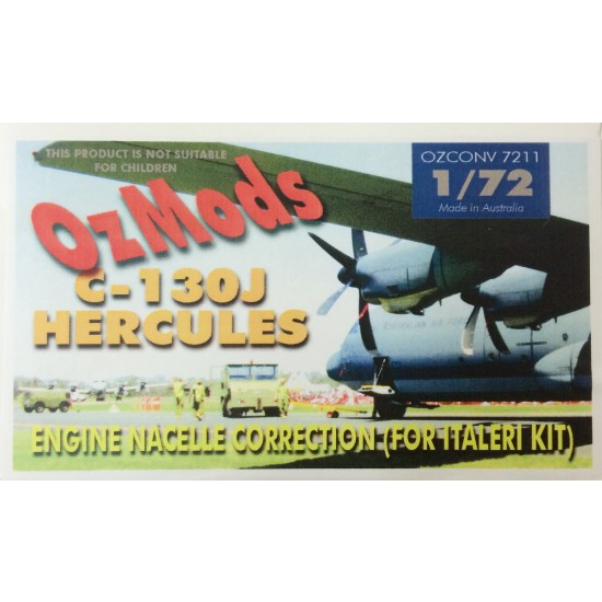 1/72 C-130J Hercules Engine Nacelle Correction set (for Italeri kit) 1/72 C-130J Hercules Engine Nacelle Correction set (for Italeri kit)