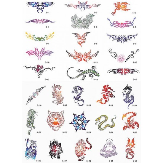 Airbrush Tattoo Stencil Design Book No.2 (30 Large Designs) Airbrush Tattoo Stencil Design Book No.2 (30 Large Designs)