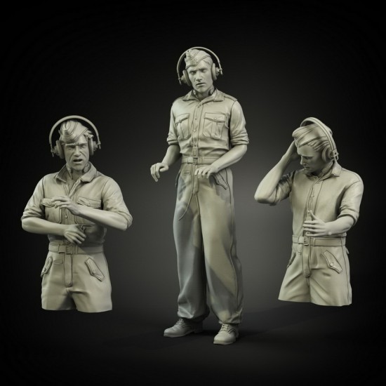 1/35 German Summer Shirt Tank Crew (3 figures) 1/35 German Summer Shirt Tank Crew (3 figures)