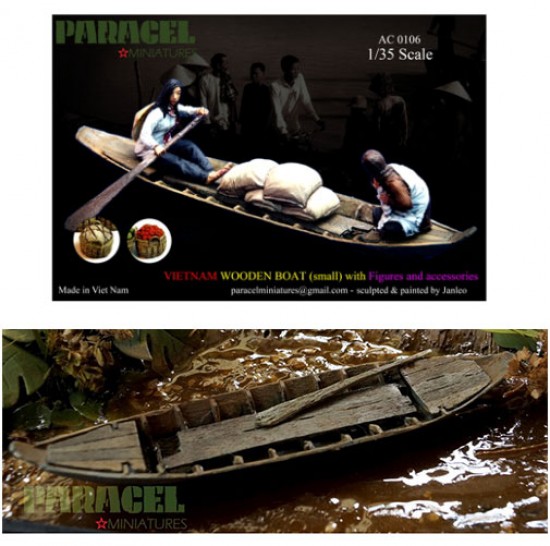 1/35 Vietnam Wooden Boat w/Figures and Accessories 1/35 Vietnam Wooden Boat w/Figures and Accessories