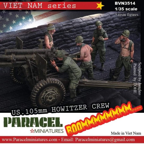 1/35 Vietnam War US 105mm Howitzer Crews (5 figures) 1/35 Vietnam War US 105mm Howitzer Crews (5 figures)
