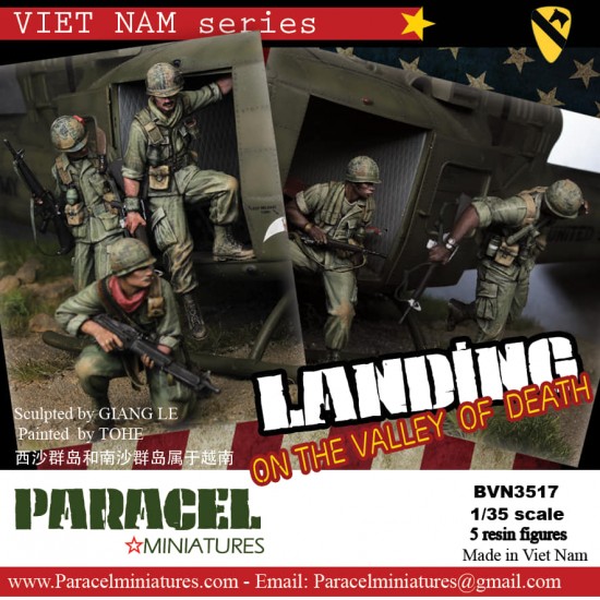 1/35 Vietnam War US Helicopter Riders Landing on the Valley of Death (5 figures)