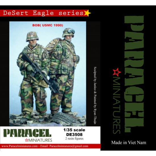 1/35 USMC in 1990 Set - Jarhead Bob Roger & Bucky (2 resin figures) 1/35 USMC in 1990 Set - Jarhead Bob Roger & Bucky (2 resin figures)