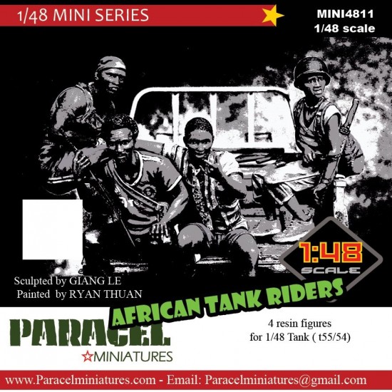 1/48 Africa Tank Riders for T-55/T-54 (4 figures) 1/48 Africa Tank Riders for T-55/T-54 (4 figures)