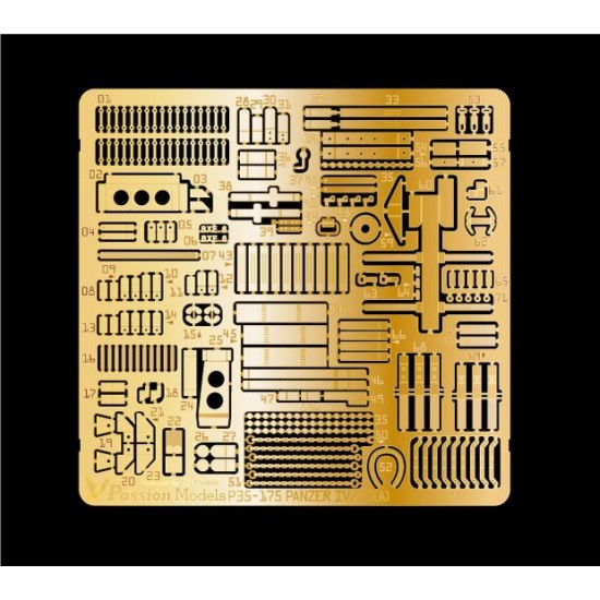 1/35 German Panzer IV/70(A) Detail Parts (PE sheet) for Tamiya kit #35381 1/35 German Panzer IV/70(A) Detail Parts (PE sheet) for Tamiya kit #35381