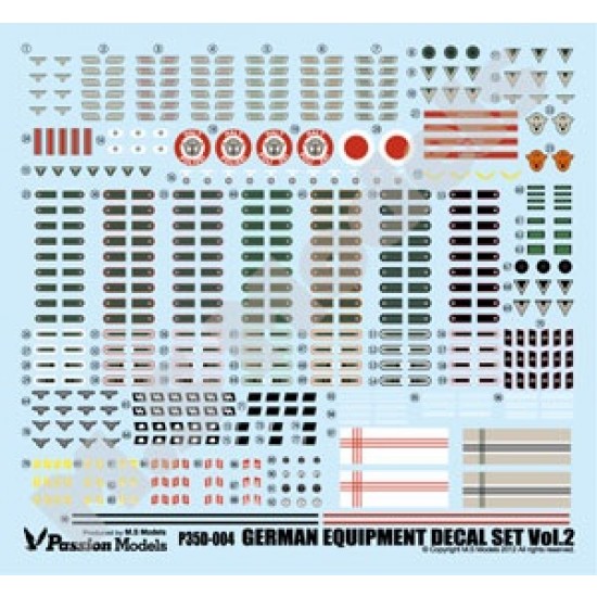 1/35 WWII German Army Equipment Decal set #2 (water-slide) 1/35 WWII German Army Equipment Decal set #2 (water-slide)
